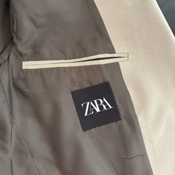 Zara Beige Blazer for Men US 36 - Picture 8 of 9